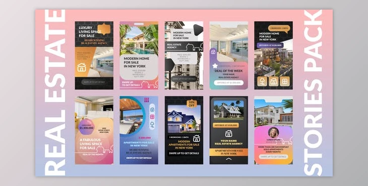 Download Real Estate Stories Pack (Videohive 30582251) - AE Project
