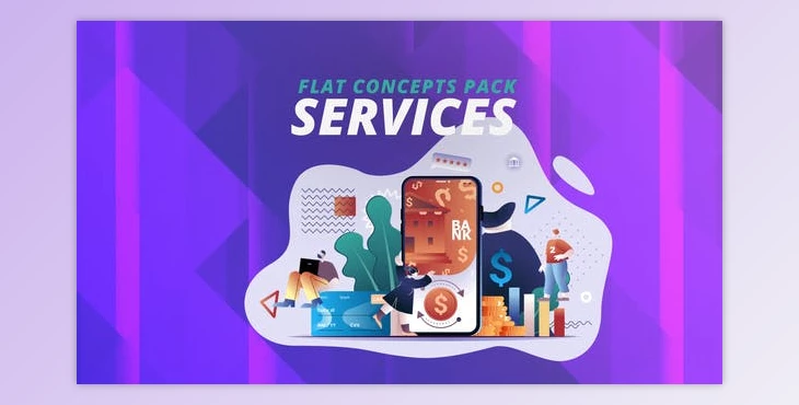 Download Services - Flat Concept (Videohive 30816901) - AE Project