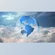 Download Rotating globe with sky background (Videohive 30215636)