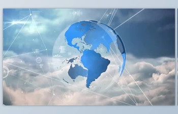 Download Rotating globe with <span class='badge badge-warning'>sky</span> background (Videohive 30215636)