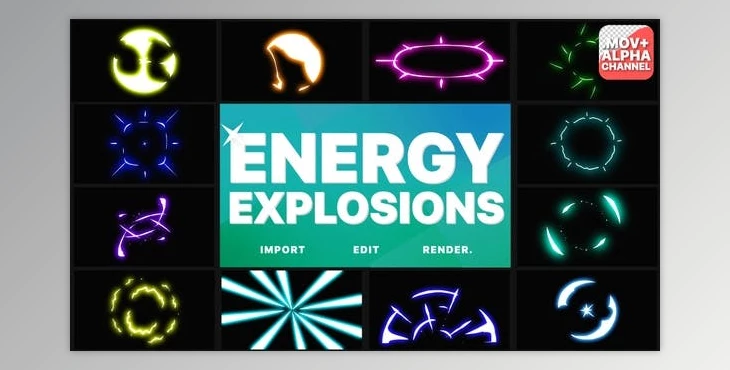 Download Energy Explosions - Motion Graphics (Videohive 30559717)