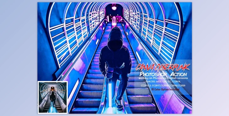 Download Canva Cyberpunk Photoshop Action CreativeMarket-5819597
