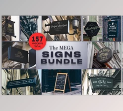 Download The Mega Signs Bundle CreativeMarket-3752319 (JPG, PSD)
