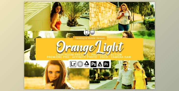 Download Orange Light Presets CreativeMarket-5698212