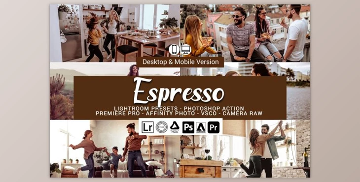 Download Espresso Presets, Photoshop actions by DreamColor