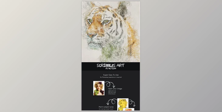 Download Scribbles Art Photoshop Action GraphicRiver-30361025