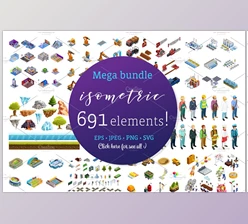 CreativeMarket - Mega Isometric Set 1493905