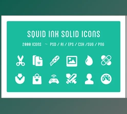 CreativeMarket – Squid Ink Solid Icon Pack 289104