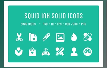 <span class='badge badge-warning'>CreativeMarket</span> – Squid Ink Solid Icon <span class='badge badge-warning'>Pack</span> 289104
