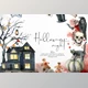 CreativeMarket – Happy Halloween Night. Watercolor 1781273