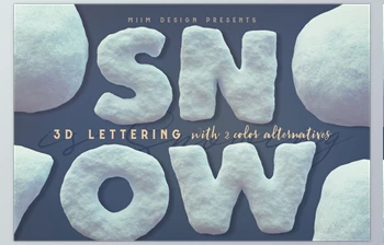 CreativeMarket – Snow – <span class='badge badge-warning'>3D</span> Lettering 2929444