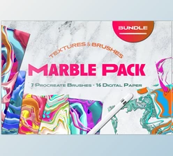CreativeMarket – Liquid Marble Texture Brush Bundle Noise 5050315