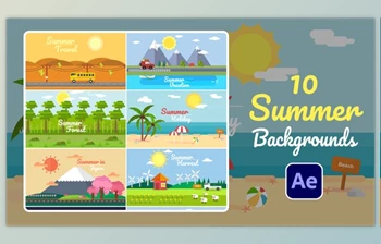 Download Summer Background | <span class='badge badge-warning'>After</span> <span class='badge badge-warning'>Effects</span> (Videohive 30443972) - AE Project