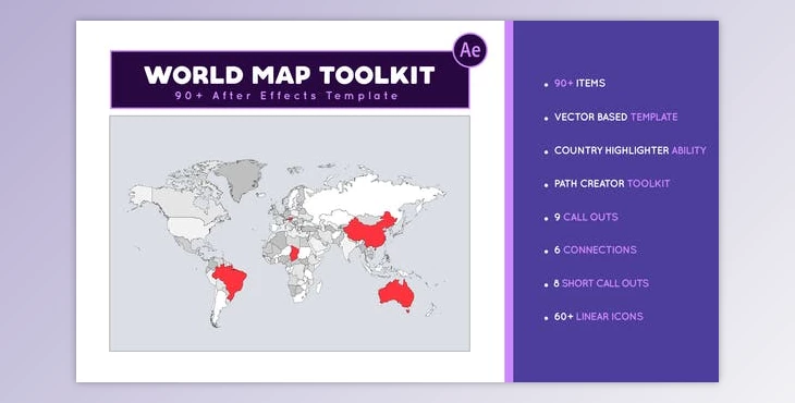 Download World Map Toolkit (Videohive 30857481) - AE Project