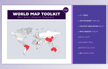 Download <span class='badge badge-warning'>World</span> <span class='badge badge-warning'>Map</span> <span class='badge badge-warning'>Toolkit</span> (<span class='badge badge-warning'>Videohive</span> <span class='badge badge-warning'>30857481</span>) - AE <span class='badge badge-warning'>Project</span>