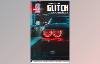 Download Animated Glitch <span class='badge badge-warning'>2</span> – Photoshop Action GraphicRiver-30818518
