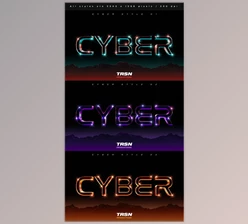Download Cyber 3D Text Effect Vol 1 GraphicRiver-30015725
