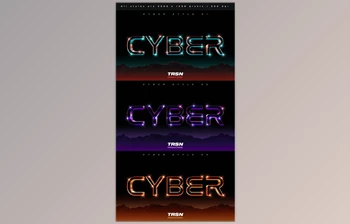 Download Cyber <span class='badge badge-warning'>3D</span> Text Effect Vol 1 GraphicRiver-30015725