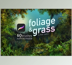Download 60 Foliage & Grass Procreate brushes CreativeMarket-5760856