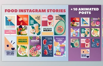 Download Food <span class='badge badge-warning'>Instagram</span> Stories and Posts <span class='badge badge-warning'>Pack</span> (<span class='badge badge-warning'>Videohive</span> 28882543) - PR Project