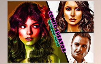 Download Comic Creator <span class='badge badge-warning'>Photoshop</span> Action CreativeMarket-5895627