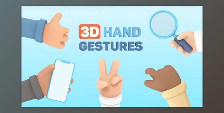 Download 3D Hand Gestures - Mockup Device (Videohive 30620317) - AE Project