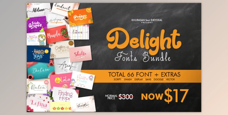 Download The Delight Fonts Bundle - Inkydeals