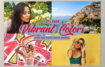 Download Vibrant Colors <span class='badge badge-warning'>LUTs</span> – Vivid Filters CreativeMarket-5808043