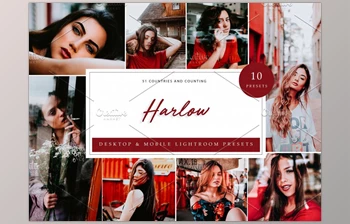 Download 10 x Lightroom Presets, Harlow <span class='badge badge-warning'>CreativeMarket-5962562</span>