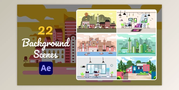Download 22 Background Scenes (Videohive 30595668) - AE Project