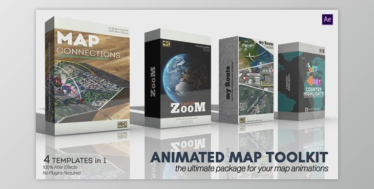 Download Animated Map Toolkit (Videohive 30616266) - AE Project