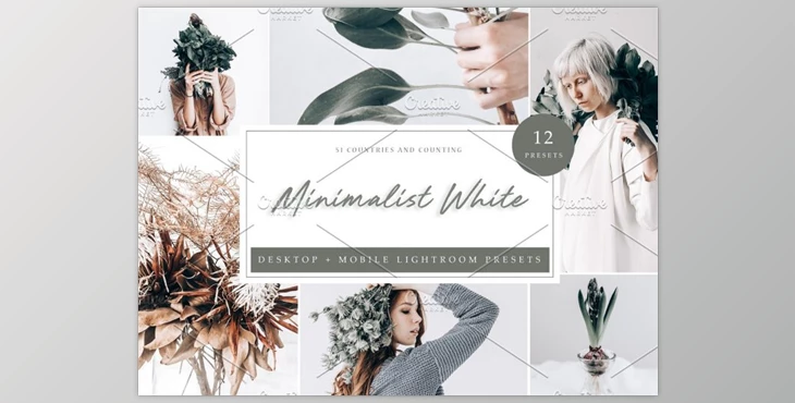 Download 12 Lightroom Preset Minimalist White CreativeMarket-5962580