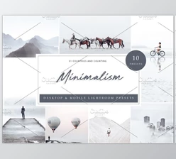 Download 10 x Lightroom Presets, Minimalism CreativeMarket-5962576