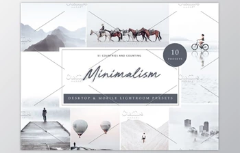 Download 10 x Lightroom Presets, Minimalism <span class='badge badge-warning'>CreativeMarket-5962576</span>