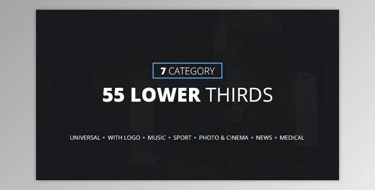 Download 55 Lower Thirds (7 Categories) (Videohive 13935512) - AE Project