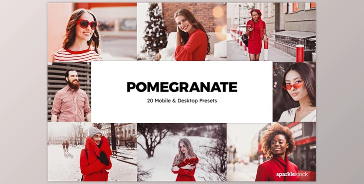 Download 20 Pomegranate Lightroom Presets & LUTs CreativeMarket-5994869 (XMP, DNG, PNG)