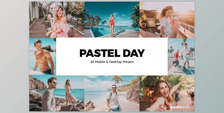 Download 20 Pastel Day Lightroom Presets & LUTs CreativeMarket-5994084 (XMP, DNG, PNG)