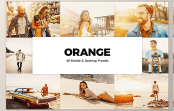 Download 20 Orange Lightroom Presets & LUTs <span class='badge badge-warning'>CreativeMarket-5993689</span> (XMP, DNG, PNG)