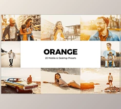 Download 20 Orange Lightroom Presets & LUTs CreativeMarket-5993689 (XMP, DNG, PNG)