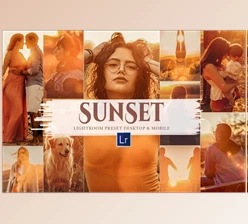 Download 10 Sunset Mobile & Lightroom Presets CreativeMarket-5885469