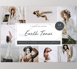 Download 10 x Lightroom Presets, Earth Tones CreativeMarket-5962531