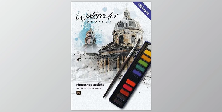 Download Watercolor Project – Architecture – Photoshop Action GraphicRiver-30305122 (ABR ,ATN)