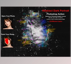 Download Abstract Dark Portrait PS Action CreativeMarket-5866733 (ATN, PAT, ABR)