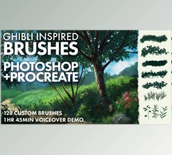 Download ArtStation – Ghibli Inspired Brushes for Photoshop and Procreate (ABR)