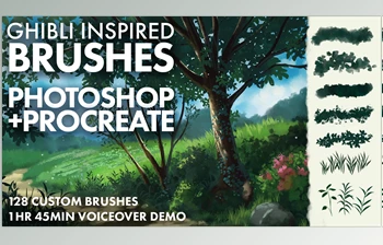 Download ArtStation – Ghibli Inspired Brushes for Photoshop and <span class='badge badge-warning'>Procreate</span> (ABR)