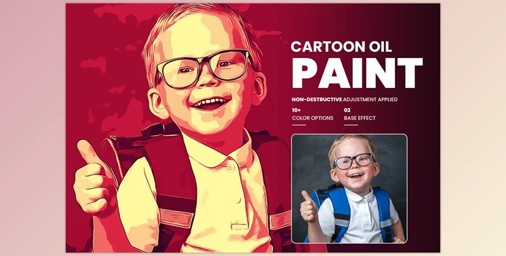 Download Cartoon Oil Painting Photoshop FX CreativeMarket-5907204 (ATN)