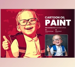 Download Cartoon Oil Painting Photoshop FX CreativeMarket-5907204 (ATN)