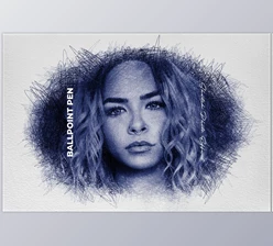 Download Ballpoint Pen Sketch Photo Effect CreativeMarket-5988452 (PSD)