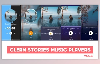 Download <span class='badge badge-warning'>Clean</span> Stories Music Players (Videohive 24495980) - AE Project