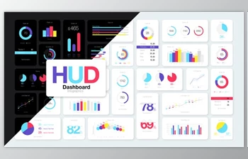 <span class='badge badge-warning'>HUD</span> Dashboard Infographics (<span class='badge badge-warning'>Videohive</span> 27449314)